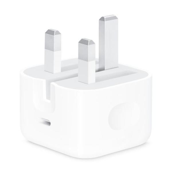 iPhone Fast Charger USB-C Power Adapter and Lightning Cable - white