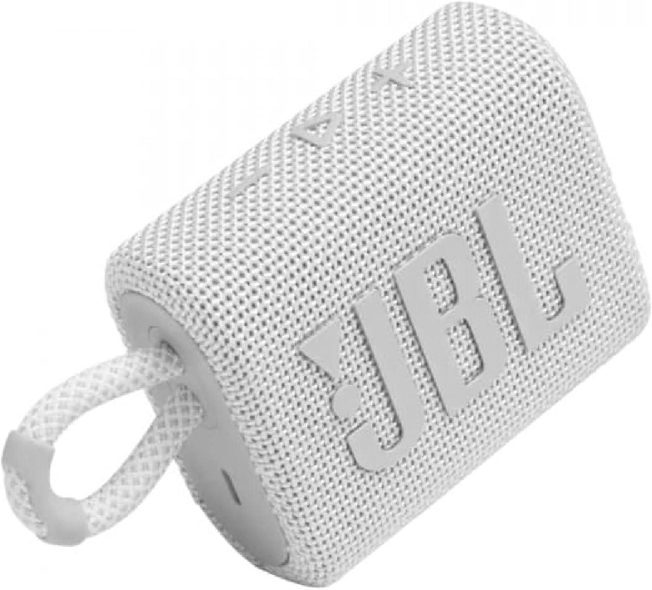 JBL Go 3 Portable Bluetooth Speaker - Water & Dustproof - White