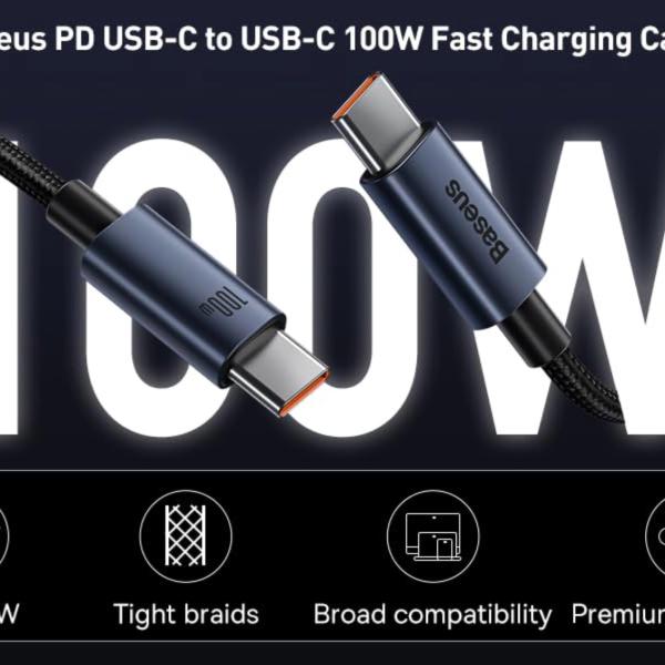 BASEUS 100W TYPE C - C CABLE