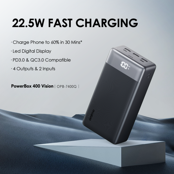 Oraimo - PowerBox 400 40000mAh Supreme Ultra Capacity 22.5w