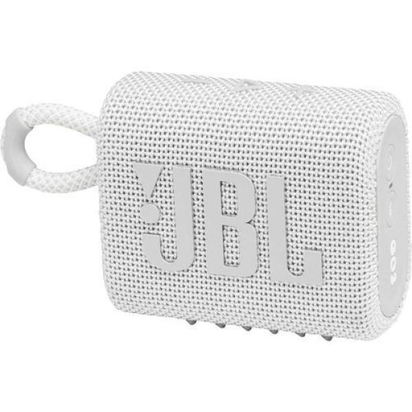 JBL Go 3 Portable Bluetooth Speaker - Water & Dustproof - White