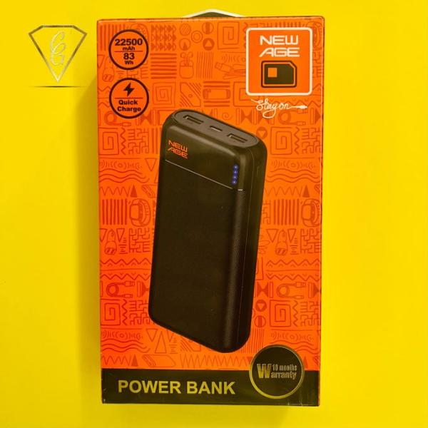 New Age Power bank -  Y106 Pro Max  - 22500mAh - BLACK