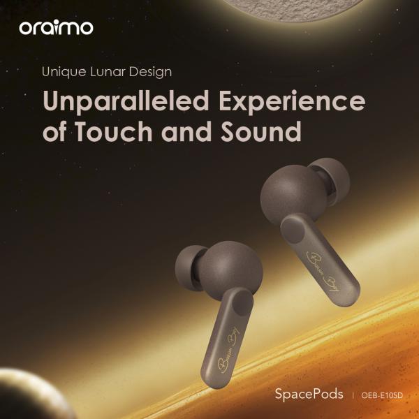 Oraimo SpacePods x Burna Boy ANC True Wireless Earbuds - Space Brown