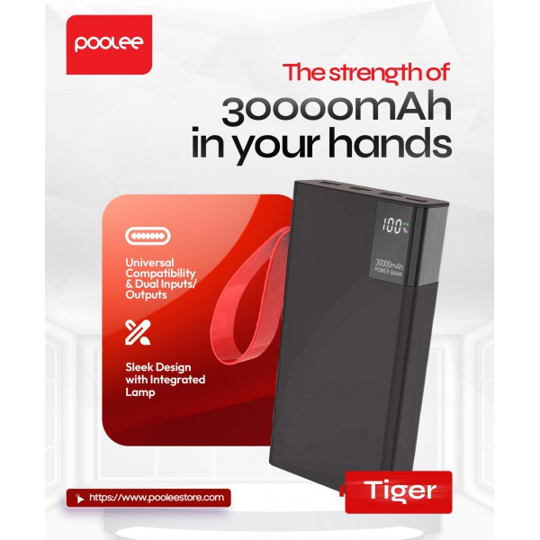 POOLEE - Tiger 30000mAh PD 22.5W Powerbank