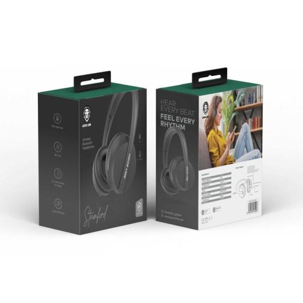 Green Lion Stamford Wireless/Bluethooth Headphone Black