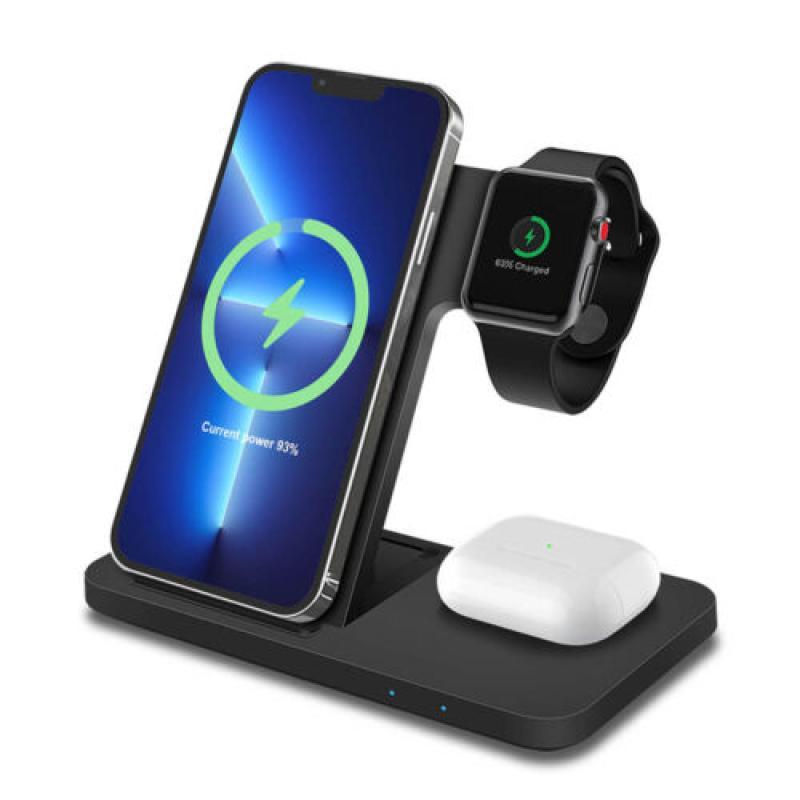 3 in 1 Wireless Fast Charger for iPhone, Airpods Iwatch White