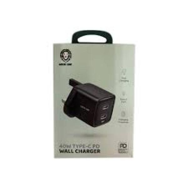 Greenlion 40w Dual PD Wall Charger  Black