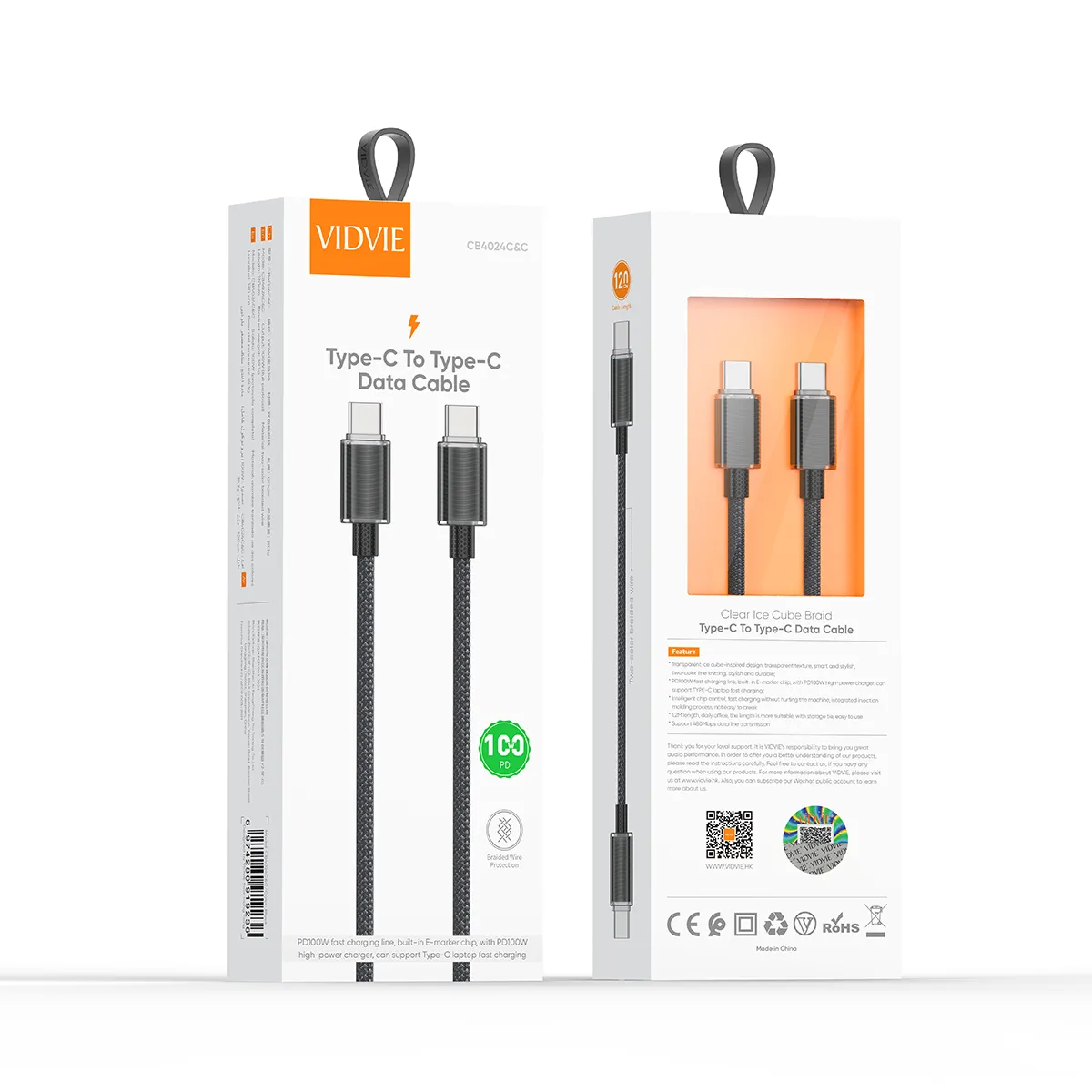 VIDVIE TYPE C TO TYPE C DATA CABLE