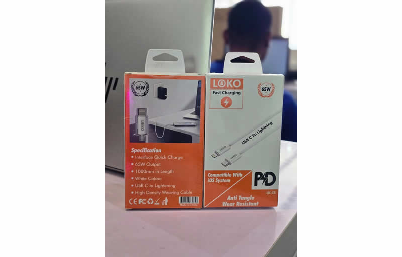 Loko Fast Charging 65W PD USB-C to Lightning Cable