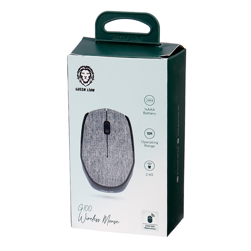 GREEN LION G100 WIRELESS MOUSE- GRAY