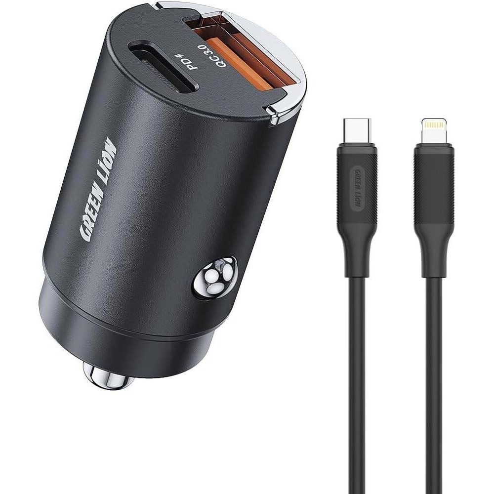 Green Lion Ring Charge Dual Port Car Charger