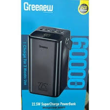 Greennew 60,000mah 22.5w SuperCharge PowerBank