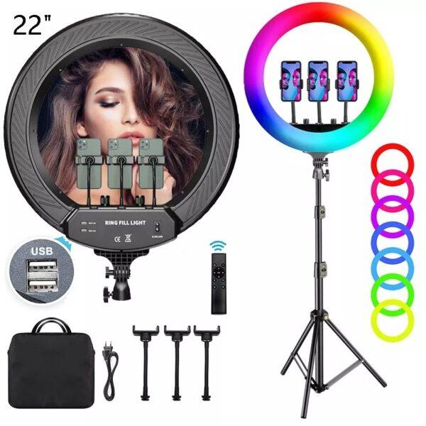 MJ-56 LED Ring Light 22 Inches - RGB