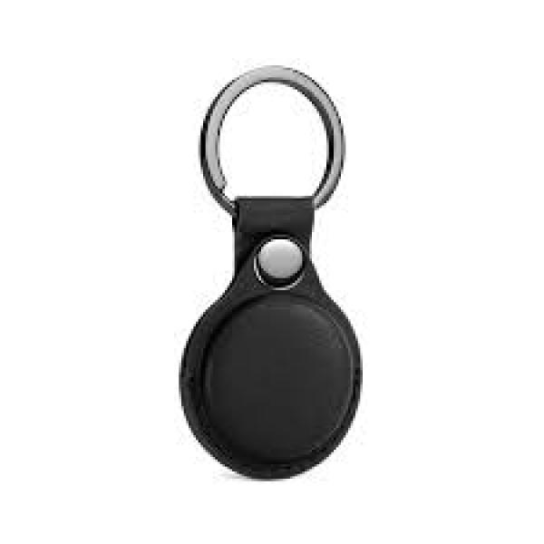 Airtrax AirTag Leather Case With Key Ring  Black