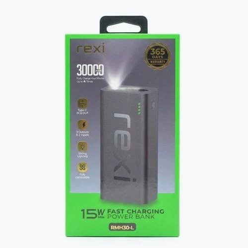 REXI RMH30-L 30,000mAh Power Bank 15W
