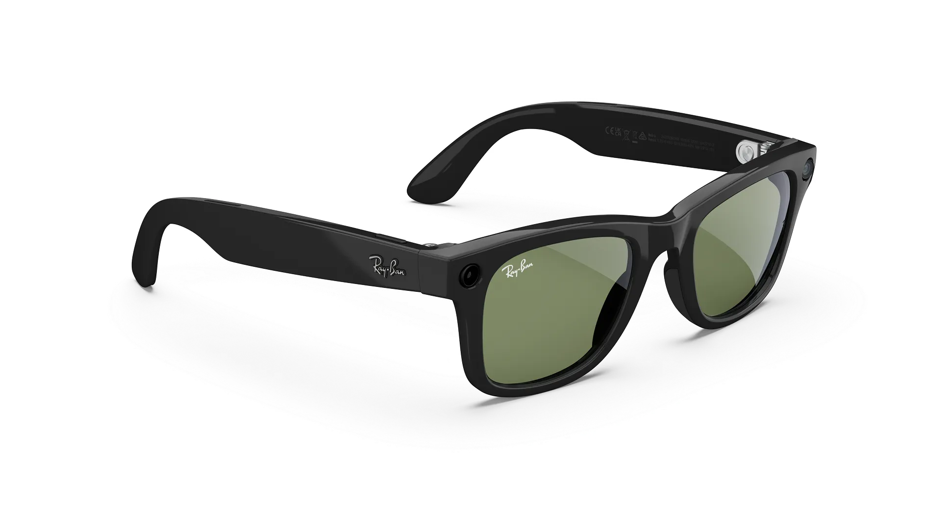 RAY-BAN META GLASS (WAYFARER) GEN 2 - SHINNY BLACK FRAME - G15 GREEN LENS
